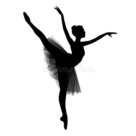 Ballerina On White Background Stock Vector - Illustration of graceful, lady: 102649141 Ballerina Sketch, Ballet Silhouette, Ballet Painting, Ballerina Silhouette, Dancer Silhouette, Ballerina Painting, Ballet Posters, Dancing Drawings, Ballerina Art