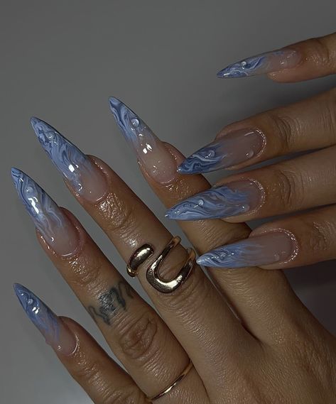 Long Almond Summer Nails, Nail Ideas Stilletos, Stiletto Nails Summer, Her Nails, Classy Acrylic Nails, Makijaż Smokey Eye, Unique Acrylic Nails, Beach Nails, Fire Nails