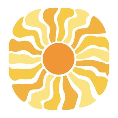 70s Sun Print Stickers - bring the groovy vibes of the 70s to your planner, notebook, or anywhere else! #70s #sunprint . #Sun_Aesthetic_Sticker #Cool_Sun_Designs #Groovy_Sun_Art #Retro_70s_Graphic_Design Sun Art Aesthetic, Summer Vibes Illustration, Sunshine Aesthetic, Sun Theme, Sunshine Daydream, Furniture Graphic, Sun Vintage, Retro Stickers, Retro Sun