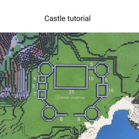 Minecraft Castle Blueprints, Minecraft Castle Designs, Minecraft Building Guide, Case Minecraft, Rumah Minecraft Sederhana, Minecraft Mansion, Minecraft Houses Blueprints, Minecraft Structures, Minecraft House Plans