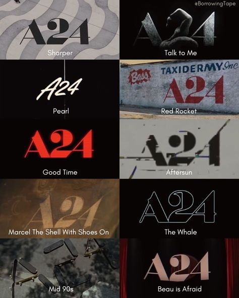 A24 Films Movie Posters, A24 Films Aesthetic, A24 Horror Movies, A24 Tattoo Ideas, A24 Branding, Talk To Me Movie A24, Sharper Movie, A24 Merch, A24 Party