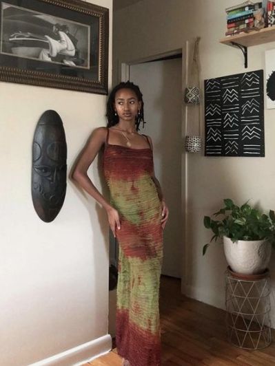 Neo Soul Fashion Outfits Women, Bohooutfit Ideas, Neo Soul Aesthetic Fashion, Neosoul Outfits, Afrocentric Hippie, Neo Soul Fashion Outfits, Boho Outfits Black, Spiritual Baddie Outfits, Bohemian Aesthetic Outfit