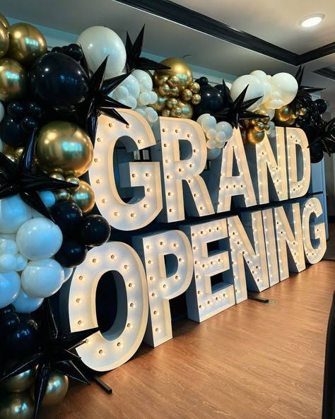 The grand opening of Highpoint at Fort Mill was absolutely beautiful! We were happy to be part of this special event and collaborate with @alphalitcharlotte 🎊 #grandopening #corporateevents #balloons #balloongarland #marquee #marqueeletters #cltvendors #clteventplanner #charlotteeventplanner #charlotteballoonstylist #charlotteballoons #cltballoons Event Decorator Business, Grand Opening Aesthetic, Grand Opening Balloon Ideas, Grand Opening Party Ideas, Congratulations Sign, Business Grand Opening, Shop Grand Opening, Grand Opening Ideas, Grand Opening Ceremony