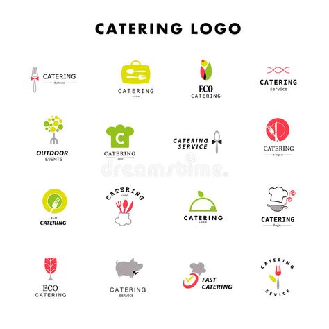 Vector template of catering company logo. royalty free illustration Catering Company Logo, Catering Logo, Outdoor Catering, Catering Design, Camp Logo, Reading Website, Restaurant Service, Logo Design Collection, Catering Company