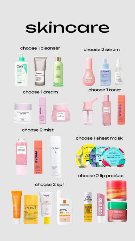 #fypshuffle #viral#skincare#preppy#like#comment Viral Skincare, Skincare Preppy, Sheet Mask, Sephora, Toner, Serum, Lips, Cream, Skin