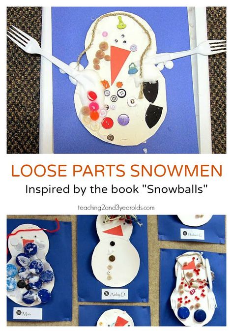 After reading the book "Snowballs", our preschoolers had fun at the art table making these winter snowmen using loose parts. Creative Art Activities For Preschoolers, Fluffy Paint, Art Activities For Preschoolers, Creative Snowman, Winter Homeschool, Art For Preschoolers, Creative Art Activities, Winter Theme Preschool, Snowmen Activities