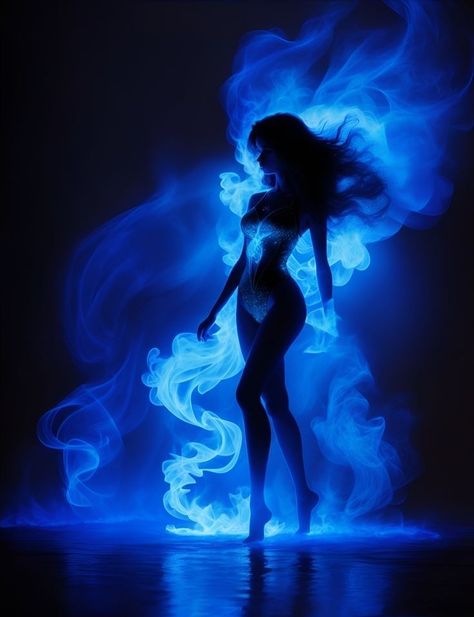 Blue Cyberpunk Aesthetic, Sapphire Aesthetic, Blue Cyberpunk, Black And White Mermaid, Movement Challenge, Mythology Monsters, Powers Aesthetic, Save Wallpaper, Divine Feminine Art