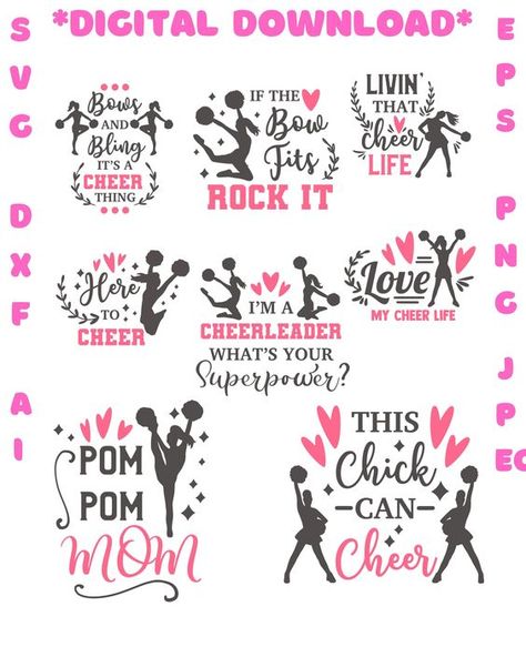 Short Cheer Quotes, Svg Cheerleading Free, Cheerleader Shirts Ideas, Cheer Base Quotes, Cheer Designs For Shirts, Cheer Quotes Short, Cheerleader Tshirt Designs Ideas, Cheerleader Shirt Ideas, Cheer Sayings Quotes