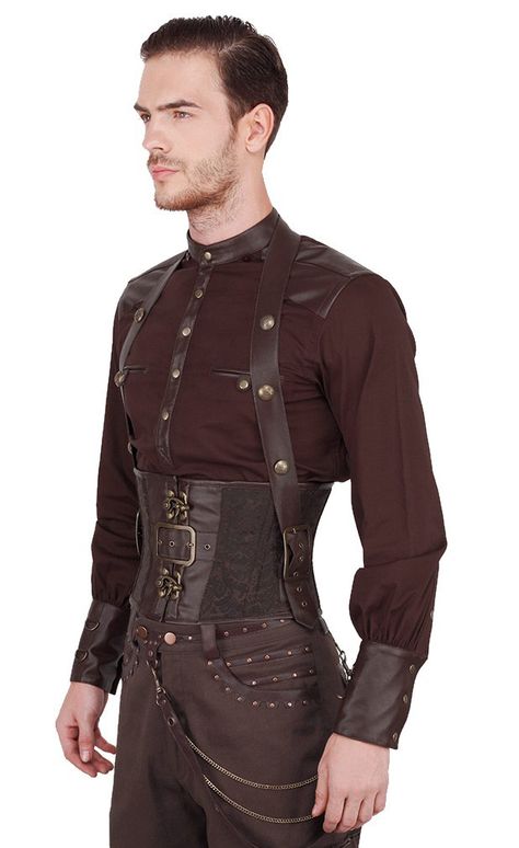 Steampunk Outfit Men, Steampunk Male, Steampunk Man, Steampunk Men, Best Waist Trainer, Modesty Panel, Steampunk Corset, Womens Closet, Corset Fashion