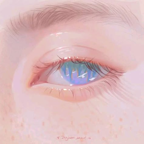 Aesthetic Tutorial, Cookies Aesthetic, Opal Eyes, Eyes Artwork, Aesthetic Eyes, Arte Inspo, Digital Painting Tutorials, Dreamy Art, Anime Eyes