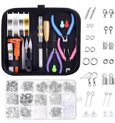 Necklace Repair, Easy Earrings, Easy Necklace, Earring Making Supplies, Jewelry Making Kits, Jewelry Pliers, Beading Tools, Jewelry Making Kit, Bracelet Earring Set