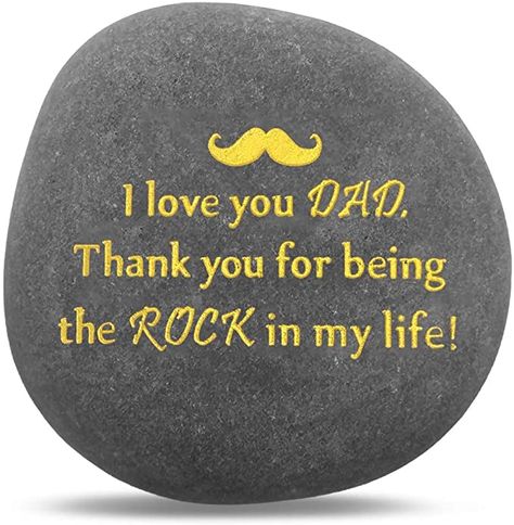 Amazon.com: Unique Gift for Dad - Thank You for Being My Rock, Valentines Fathers Day Birthday Gifts for Papa from Daughter Son Kids, Novelty Keepsake Paperweight Pebble Stone Engraved Rock with Sentiment Words: Garden & Outdoor Rock Valentines, Birthday Gifts For Mother, Gifts For Papa, Unique Gifts For Dad, Unique Gifts For Mom, Gifts For Mother, Love You Dad, Pebble Stone, Mother Birthday Gifts