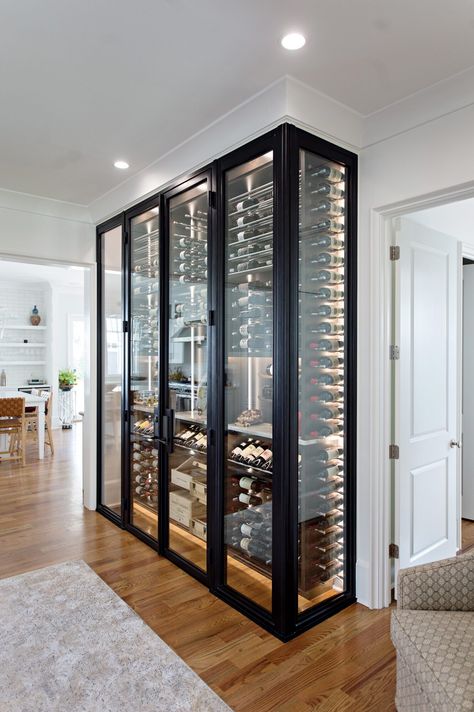 4 Ways to Customize a Wine Cellar Door - Clark Hall Doors & Windows Wine Cellar Wall, Wine Storage Wall, Wine Room Design, Cellar Ideas, Cellar Doors, Wine Cellar Basement, Glass Wine Cellar, Wine Cellar Door, Wine Closet