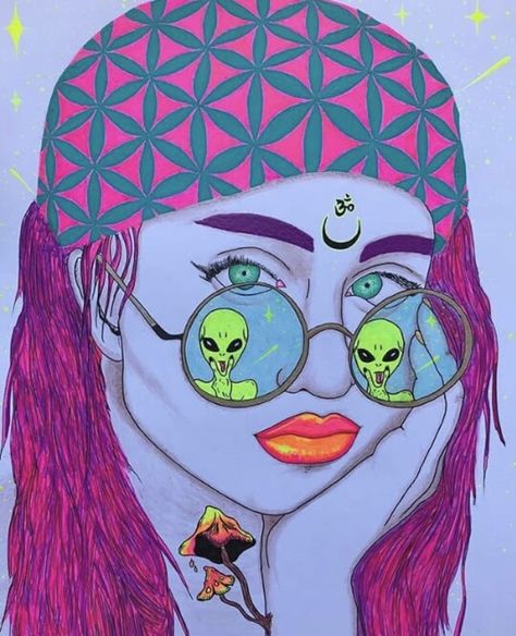 Bos Baby, Psychadelic Art, Arte Alien, Trippy Painting, Alien Art, Arte Inspo, Dope Art, Human Art, Trippy Art