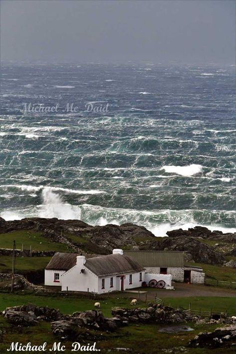 Malin Head is as far north as you can go on the island of Ireland and you'll find it on Donegal's coast, a wild landscape steeped in history and folklore.  You can see Scotland from here... on a clear day, that is. County Donegal, Donegal Ireland, Irish Cottage, Irish Landscape, Wild Atlantic Way, House By The Sea, Visit Ireland, Instagram Time, Peaceful Places