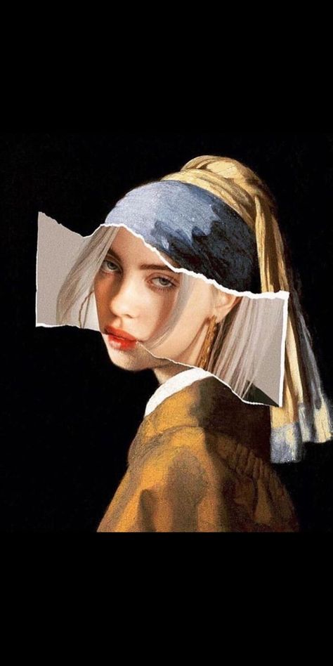 Girl With A Pearl Earring, Pearl Earring, Billie Eilish, A Girl, Collage