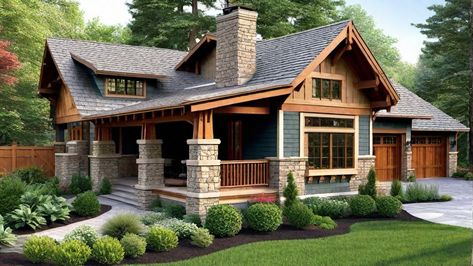 Classic Craftsman Style Homes Craftsman Guest House, Metal Roof Craftsman Homes, Craftsman Home Color Palette, Craftsman Style Modular Homes, Brown Craftsman House Exterior, Craftsman Style Windows Exterior, Craftsmen Style Home, Craftsman Style Barndominium, Mountain Home Front Porch