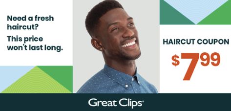 Great Clips Haircut, Great Clips Coupons, Haircut Coupons, Coupon Hacks, Free Haircut, Fresh Haircut, Senior Discounts, Great Haircuts, Amazon Promo Codes