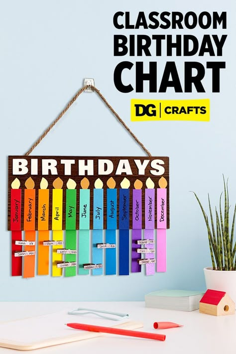 Birthday Day Chart Ideas, Easy Birthday Charts For Classroom, Classroom Birthday Chart Ideas, Diy Classroom Birthday Display, Birthday In Classroom, Creative Birthday Charts For Classroom, Birthday Charts For Preschool, Birthday Wall Ideas For Classroom, Classroom Birthday Board