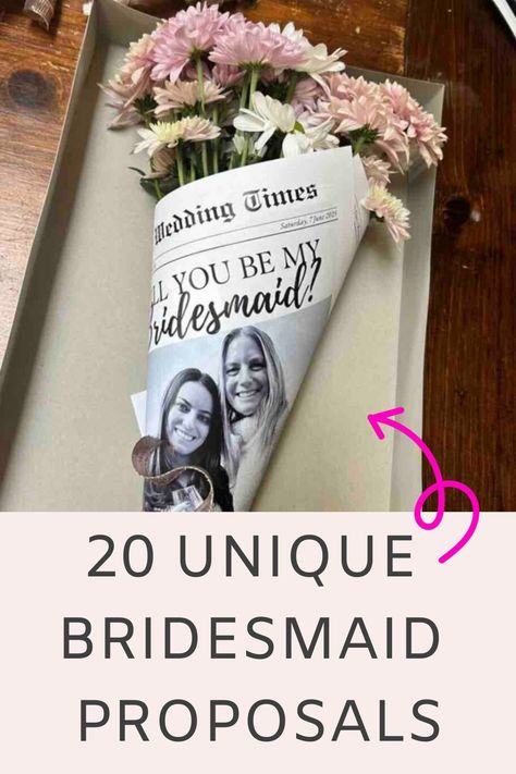 Delve into creative and unique ways to ask your closest friends to be part of your wedding day. Check out our curated list of 20 original "Will You Be My Bridesmaid" ideas for some inspiration. From personalized gift boxes to interactive scratch-off cards, these innovative suggestions will bring a chic and special element to your invitation process. Gift Ideas For Asking Bridesmaids, Unique Way To Ask Your Bridesmaids, Unique Bridesmaid Box Ideas, Bridesmaid Boxes Unique, Ask To Be My Bridesmaid Ideas, Wedding Bridesmaid Invitations, Cute Ways To Ask Your Friends To Be Bridesmaids, Bridal Party Invite Ideas, Bridesmaid Proposals Unique