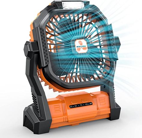 ONLYNEW Portable Desk Fan, Small Table Fan Personal, Battery Powered Fan, USB Rechargeable Battery Operated Fans for Bedroom Home Camping Tent Office, Orange Beach Desk, Tent Fan, Travel Bedroom, Camping Fan, Home Camping, Portable Desk, 25 Hours, Outdoor Fan, Emergency Power