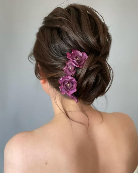 Flower hair comb