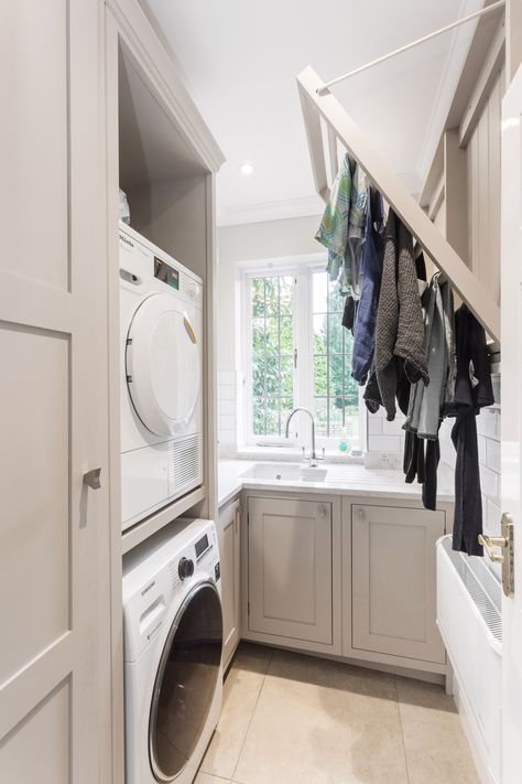 Short on floor space? One of our favourite and very simple utility room ideas is a wall mounted-airer that folds away when not in use – a practical option for drying clothes. #utilityroom #laundryroom #realhomes Utility Room Layout, Boot Room Utility, Room Layout Ideas, Utility Room Storage, Small Utility Room, Utility Room Designs, Drying Room, Room Storage Diy, Dream Laundry Room