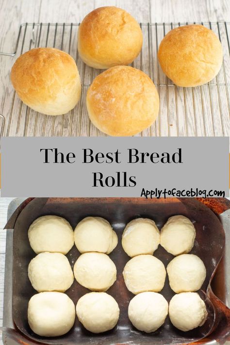 This homemade recipe for Bread Rolls is a real humdinger. Sweet, soft, light and slathered with butter they are outstanding. Perfect served with soup, as sandwich rolls or alongside a meal. These come to me in my sleep.......#breadrolls#dinnerrolls #homemadebread #bread #whitebreadrecipes #homemadebreadrollrecipes #applytofaceblog #breadrecipes Humdinger Recipe, French Bread Rolls, Homemade Baguette, Bread Blueberry, Banana Bread Cinnamon, Bread Pull Apart, Bread No Knead, Recipe For Bread, White Sandwich Bread