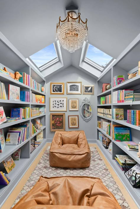 Home Library Rooms, Interior Design Per La Casa, Home Library Design, Hidden Rooms, Design Library, Attic Rooms, Dream House Rooms, Home Libraries, Library Design