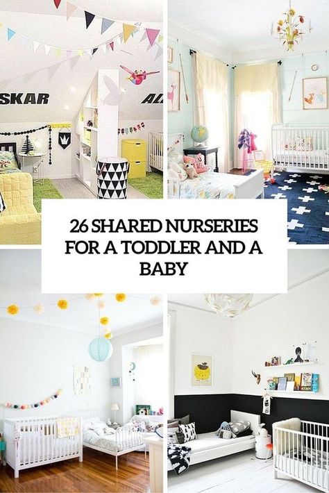 Toddler And Baby Shared Room Storage, Double Crib Room, Nursery For 2 Under 2, 2 Under 2 Room Sharing, Newborn And Toddler Room Shared, Toddler Nursery Room Ideas, Boy And Girl Shared Bedroom Toddler, Boy And Girl Shared Nursery, Sharing Bedroom Ideas Sibling