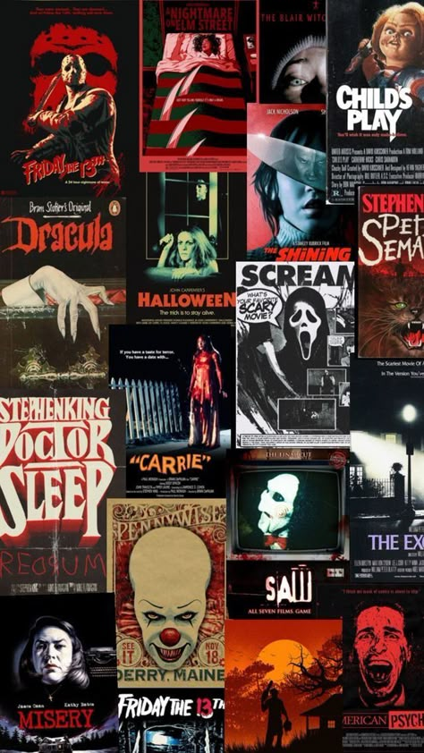 Old Horror Movie Aesthetic, Horror Movies Aesthetic, Horror Movie Collage, Horror Movie Wallpaper, Horror Collage, Old Horror Movies, Movie Collage, Halloween Wallpaper Cute, Halloween Horror Movies