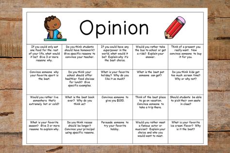 prompts-for-opinion-writing Opinion Essay Topics, Opinion Writing Topics, Opinion Prompts, Corkboard Ideas, Fourth Grade Writing, Opinion Writing Prompts, Opinion Essay, Windows Ideas, English Grammar For Kids