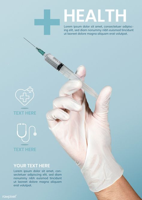 Gloved hand holding a syringe poster template vector | free image by rawpixel.com / sasi Healthcare Ads, Remedies For Tooth Ache, Doctor Shows, Medical Hospital, Medical Posters, Fashion Poster Design, Cabinet Medical, Social Templates, Medical Glove