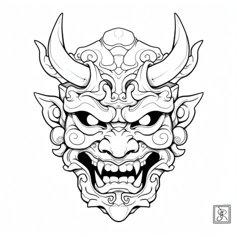 japanese tattoo designs 999 Tattoo, Hannya Maske, Traditional Tattoo Outline, Japanese Mask Tattoo, Traditional Japanese Tattoo, Oni Mask Tattoo, Moth Art Print, Japanese Dragon Tattoo, Tattoo Outline Drawing