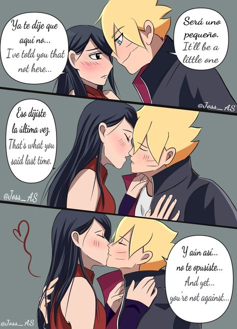 Borusara Kiss, Borusara Fanart, Boruto Fanart, Boruto X Sarada, Couple Fanart, Baruto Manga, Comic Naruto, Ninja 2, Naruto Team 7