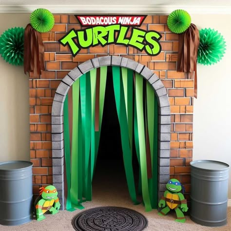 25 Bodacious Ninja Turtle Party Decoration Ideas » HomeDecorFull Ninja Turtles Halloween Decorations, Teenage Mutant Ninja Turtle Trunk Or Treat Ideas, Ninja Turtle Backdrop, Ninja Turtle Movie Night, Tmnt Birthday Party Ideas Diy Free Printable, Tmnt Free Printables, Ninja Turtles Birthday Party Ideas Decorations Diy, Ninja Turtle Halloween Decorations, Teenage Mutant Ninja Turtles Birthday Party Decorations