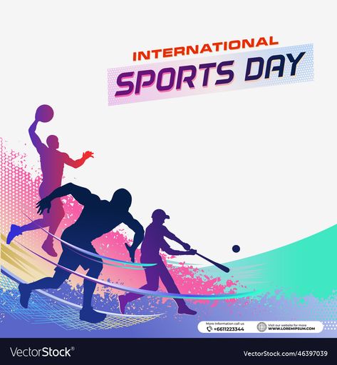 International Sports Day, Sports Day Banner, Sports Day Poster, Marathon Posters, Sports Background, Sports Templates, School Wall Art, Day Illustration, Sports Clothes