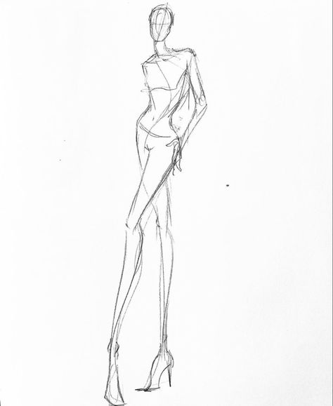 Fashion Croquis Illustration, Croquis Illustration, Fashion Illustration Portfolio, Fashion Illustration Template, Fashion Sketchbook Inspiration, Fashion Croquis, Fashion Design Inspiration, Fashion Model Drawing, Croquis Fashion