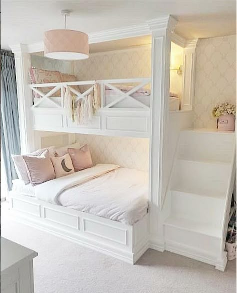 Girl Bedroom Wallpaper, Wallpaper Girls Bedroom, Bedroom Ideas Girl, Princess Bunk Beds, Small Room Girl, Bedroom Wallpapers, Bunk Bed Room, Girls Bedroom Wallpaper, Girl Bedroom Ideas