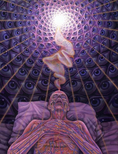 39 Psychedelic & Visionary Art Drawings and Paintings — Steemit Alex Gray Art, Awakening Art, Sensory Art, Psychadelic Art, Alex Grey, Uncanny Valley, Consciousness Art, Energy Art, Spiritual Artwork