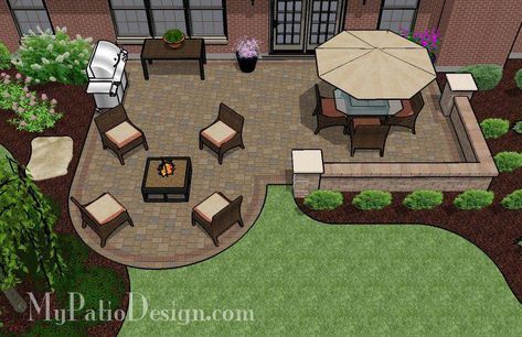 Patio Plan, Outdoor Patio Ideas Backyards, Patio Plans, Backyard Layout, Pavers Backyard, Patio Layout, Concrete Patios, Diy Backyard Patio, Patio Pavers Design