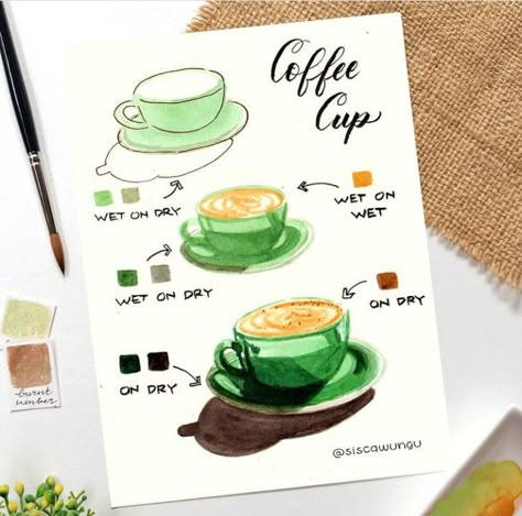 Artist Hue, Beautiful Dawn, Watercolor Food Illustration, Food Art Painting, Watercolor Painting Ideas, Learn Watercolor Painting, Step By Step Watercolor, Fun Watercolor, Watercolor Food