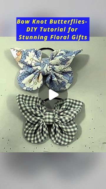 Butterfly Bow Diy, Butterfly Sewing Projects, Alice Bands Diy, Butterfly Hair Bows Diy, Fabric Butterfly Diy Tutorials, How To Make Hair Clips, Fabric Butterfly Diy, Head Band Tutorial, Fabric Bows Diy