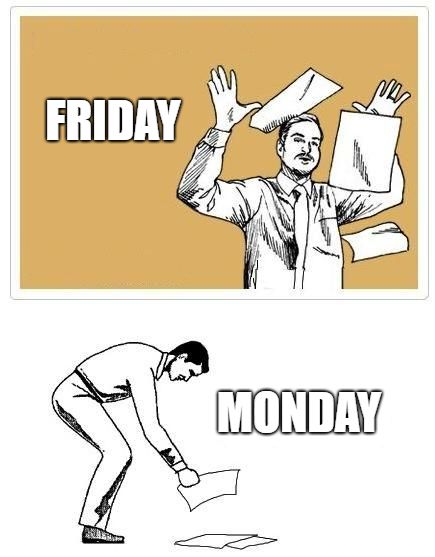 Careful how you pick those papers up on Monday...OH WAIT! Monday is a holiday! Enjoy the long weekend. We WILL be in the office Monday to serve you on your day off. Walk-Ins Welcome; No Appointment Needed www.pain-reliefchiro.com/  #meme #memes #memesdaily #memestagram #memepage #memelord #memeoftheday #chiropractic #chiropracticcare #chiropracticadjustment #chiropracticworks Real Estate Humor, Lol Memes, 웃긴 사진, Work Memes, E Cards, Visual Statements, E Card, Ecards Funny, Work Humor