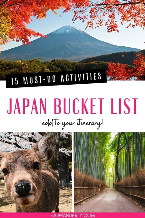 15 unique experiences and must-visit places for travelers in Japan. Tourist Attractions In Japan, First Time In Japan, Top Places To Visit In Japan, Best Places To Travel In Japan, 5 Days In Japan, Trips To Japan, Where To Visit In Japan, Japan In The Spring, Best Time To Visit Japan