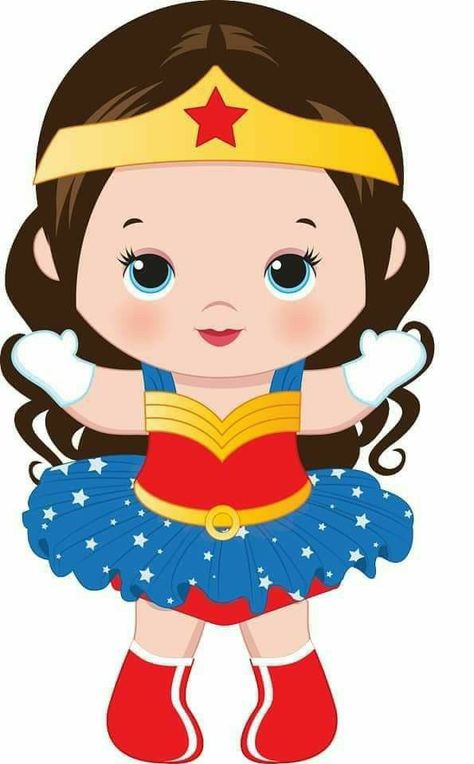 Superhero Baby Shower, Wonder Woman Party, Superman Baby, Baby Cartoon Drawing, Mermaid Cake Topper, Batman Birthday Party, Batman Birthday, Baby Clip Art, Girl Superhero