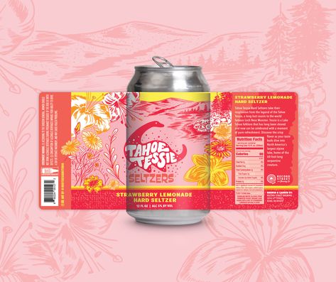 Beer Bottle Back Label Design, Can Label Design Packaging, Non Alcoholic Drinks Packaging, Beer Cans Design, Funky Label Design, Soda Can Label Design, Alcohol Branding Design, Beer Can Packaging, Soda Label Design