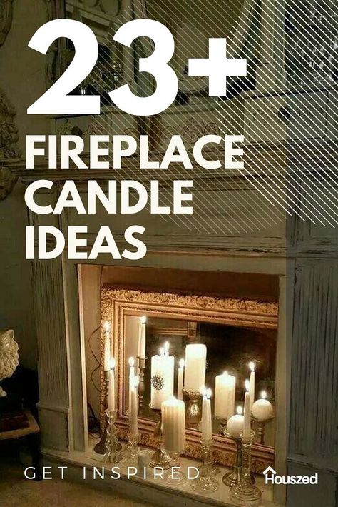 Get inspired with our FIREPLACE CANDLE IDEAS. Our images will leave you excited and full of inspiration. Get your creative juices flowing with Houszed... #fireplacecandleideas #fireplacecandleideasfireplaces #candleinfireplaceideas #candlefireplaceideasdiy #candlefireplaceideasrustic #candlefireplaceideasmodern #fireplacecandledecor #fireplacecandledecorideas #candlepillarsdecorfireplace #fireplacemantlecandledecor #fireplacecandledesign #fireplacecandledisplay #candledisplayinfireplace #candled Flameless Candles In Fireplace Ideas, Candles For Fireplace Hearth, Led Candles In Fireplace, Fireplace Lit With Candles, Fireplace With Candlesticks, Inside Fireplace Decorations, Flameless Candles Fireplace, Fireplace Candle Sconces, Faux Fireplace Candle Ideas