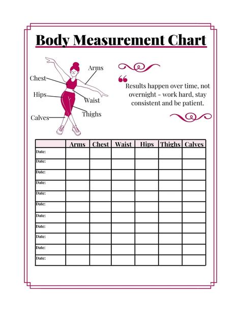 Learn how to take body measurements for weight loss. Included is also a free printable body measurements chart. Track your non-scale victories on your weight loss journey. #bodymeasurements #bodymeasurementschart Body Measurements Chart Printable, Body Measurements Chart, Workout Tracker Printable Free, Workout Tracker Printable, Tracker Printable Free, Exercise Tracker, Fitness Tracker Printable, Body Measurement Chart, Body Scale