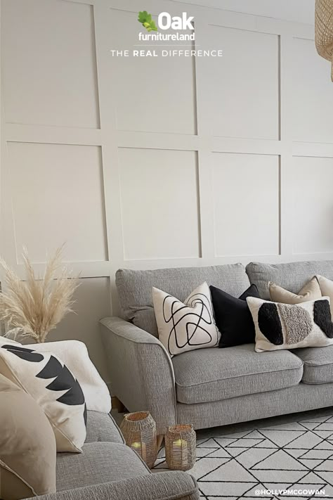 Gray Sofa Cushions, Grey And Neutral Sofa, Small Grey Sofa Living Room, How To Put Cushions On Sofa, Grey Sofa Neutral Cushions, Grey Sofa With Neutral Pillows, Grey Corner Sofa Cushion Ideas, Cushions For A Grey Sofa, Grey Sofa Pillow Ideas Modern